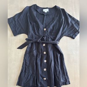 Button front boutique dress, never worn, black, size small